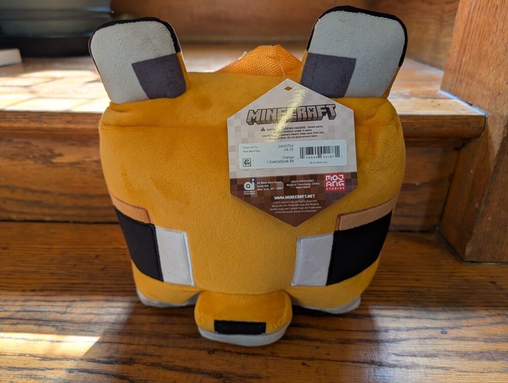 NWT Minecraft Plush Backpack Wolf